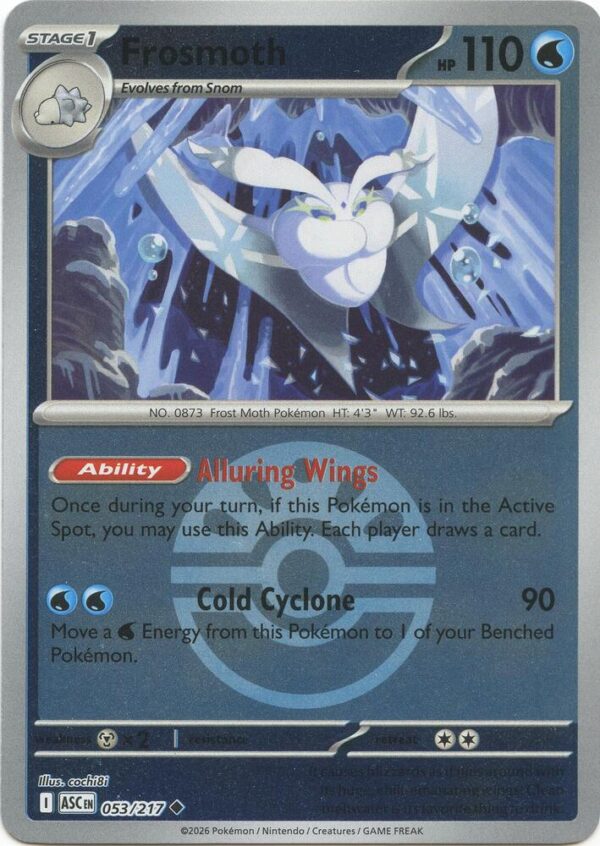 Frosmoth (Friend Ball) 053/217 Reverse Holofoil ME: Ascended Heroes