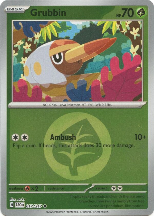 Grubbin (Energy Symbol Pattern) 017/217 Reverse Holofoil ME: Ascended Heroes
