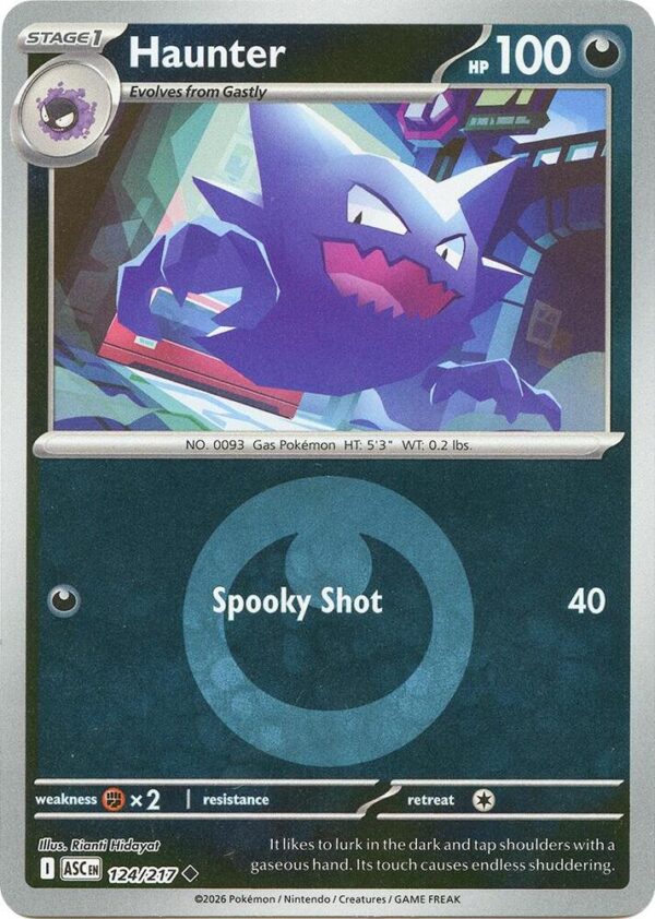 Haunter (Energy Symbol Pattern) 124/217 Reverse Holofoil ME: Ascended Heroes