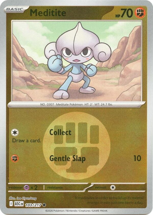 Meditite (Energy Symbol Pattern) 103/217 Reverse Holofoil ME: Ascended Heroes