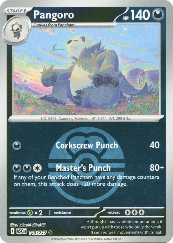 Pangoro (Love Ball) 140/217 Reverse Holofoil ME: Ascended Heroes