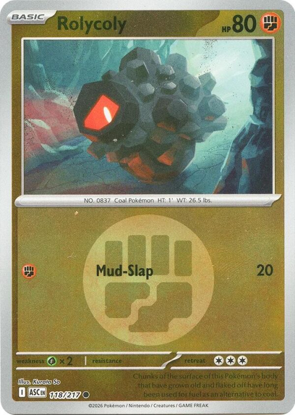 Rolycoly (Energy Symbol Pattern) 118/217 Reverse Holofoil ME: Ascended Heroes