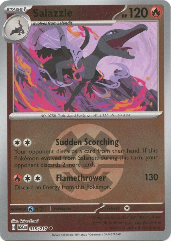 Salazzle 035/217 (Quick Ball) Reverse Holofoil ME: Ascended Heroes