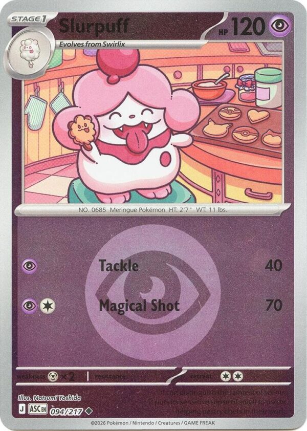 Slurpuff 094/217 (Energy Symbol Pattern) Reverse Holofoil ME: Ascended Heroes