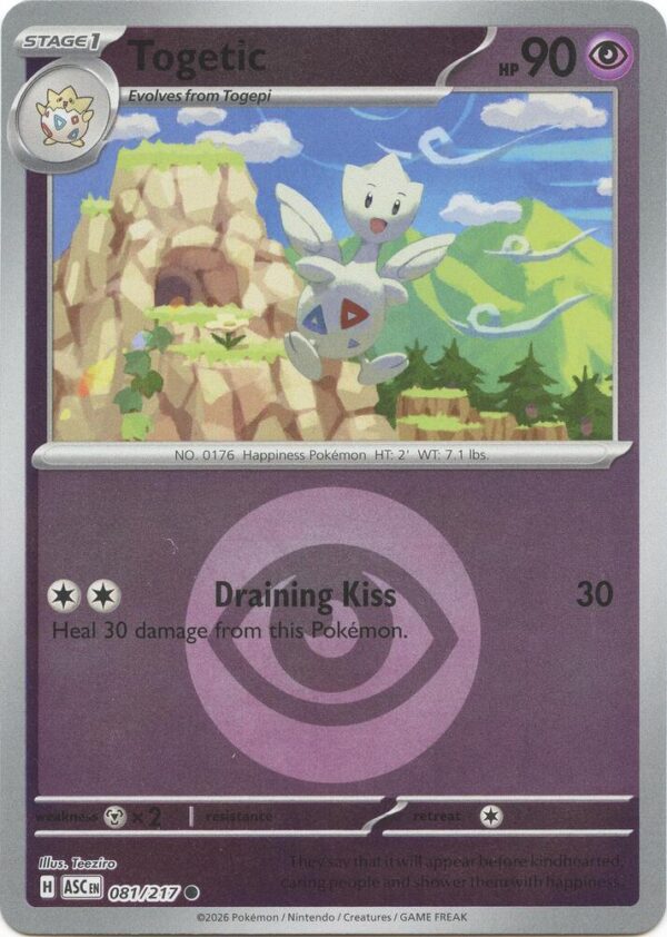 Togetic (Energy Symbol Pattern) 081/217 Reverse Holofoil ME: Ascended Heroes