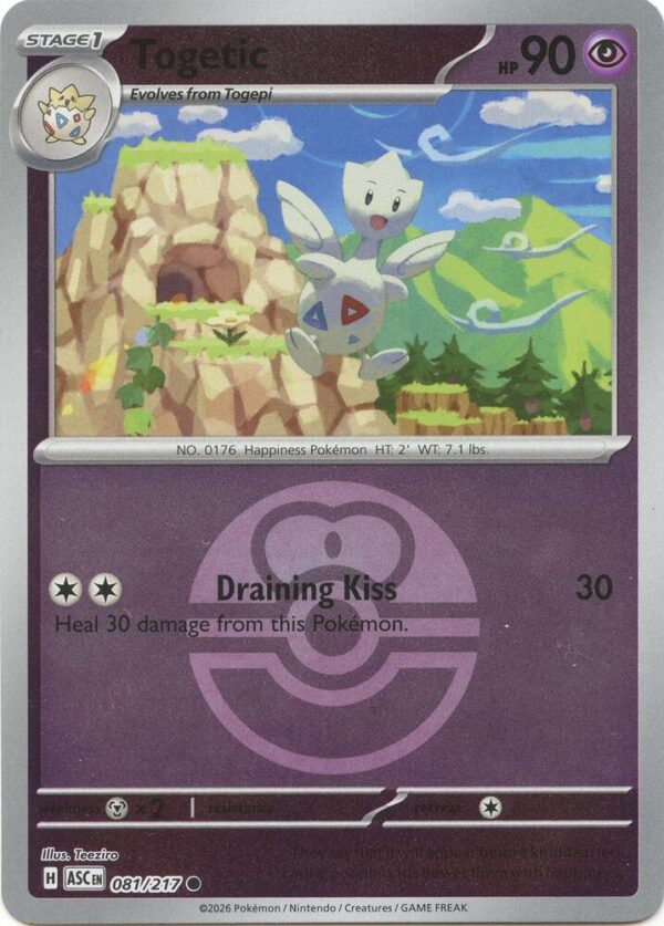 Togetic (Love Ball) 081/217 Reverse Holofoil ME: Ascended Heroes
