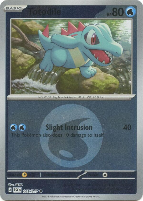 Totodile (Energy Symbol Pattern) 041/217 Reverse Holofoil ME: Ascended Heroes