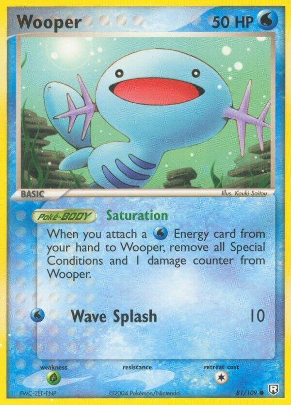 Wooper 81/109 Reverse Holofoil Team Rocket Returns