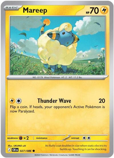Mareep | 027/086 | Normal | ME04: Chaos Rising