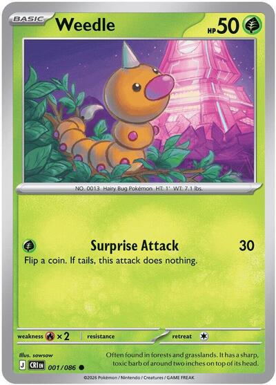 693561_400w-1.jpg Weedle | 001/086 | Normal | ME04: Chaos Rising