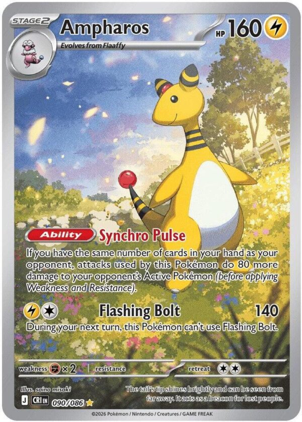 Ampharos 090/086 Holofoil ME04: Chaos Rising