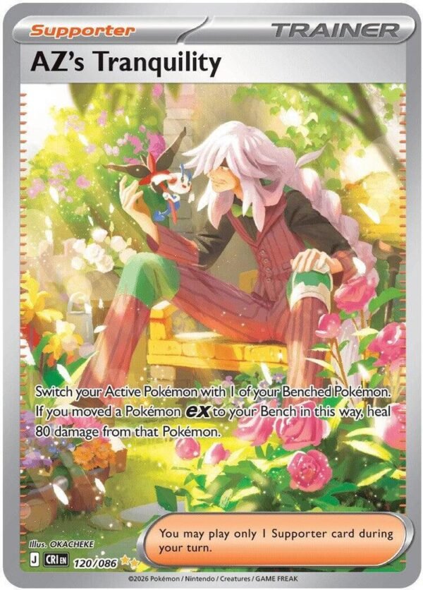 AZ’s Tranquility 120/086 Holofoil ME04: Chaos Rising