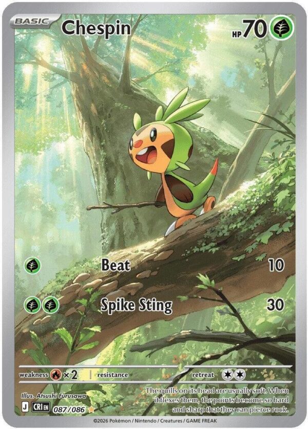 Chespin 087/086 Holofoil ME04: Chaos Rising