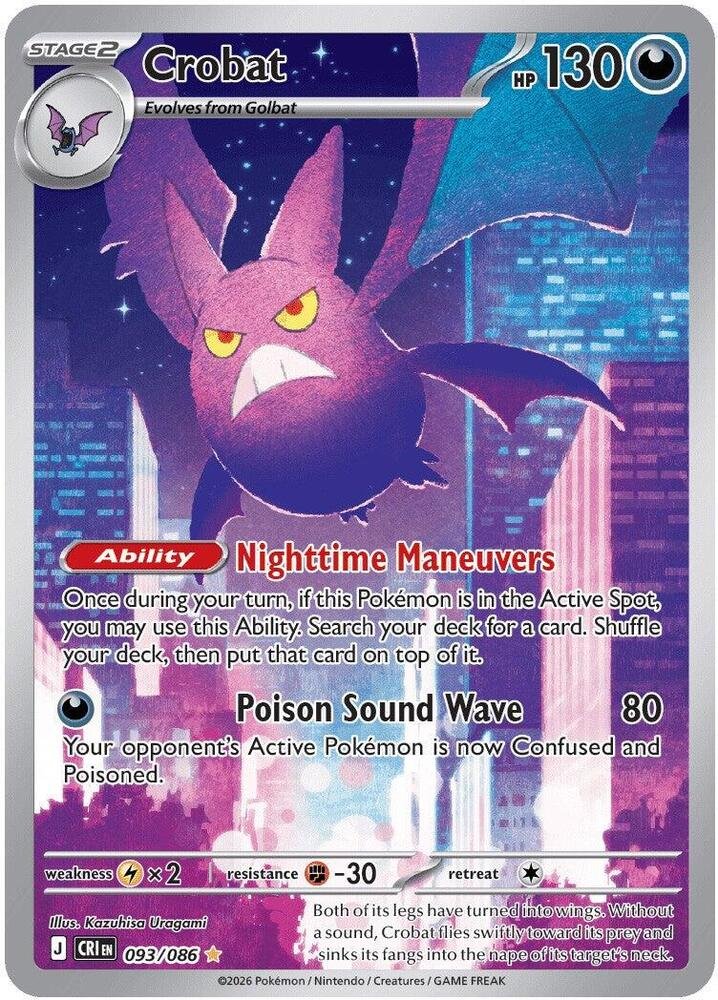 Crobat 093/086 Holofoil ME04: Chaos Rising