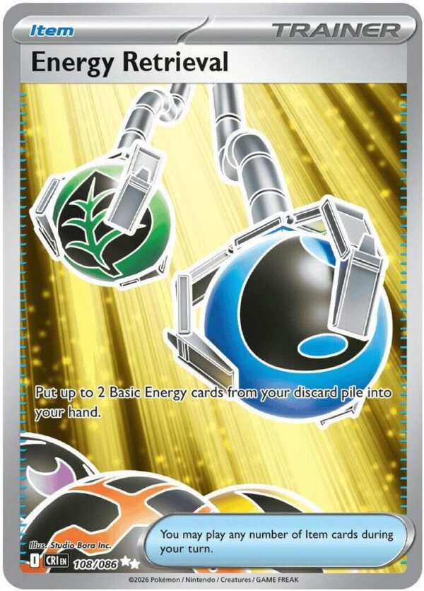 Energy Retrieval 108/086 Holofoil ME04: Chaos Rising Energy Retrieval 108/086 Holofoil ME04: Chaos Rising