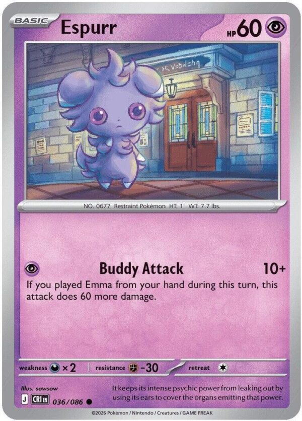Espurr 036/086 Reverse Holofoil ME04: Chaos Rising