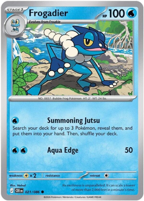 Frogadier 021/086 Normal ME04: Chaos Rising Frogadier 021/086 Normal ME04: Chaos Rising