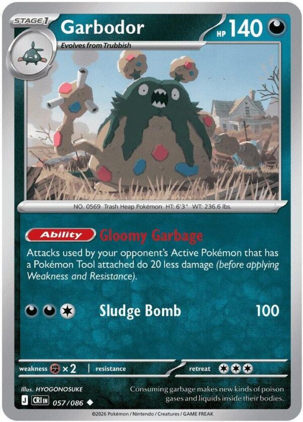 Garbodor 057/086 Normal ME04: Chaos Rising Garbodor 057/086 Normal ME04: Chaos Rising