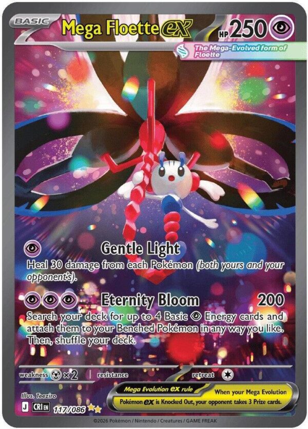 Mega Floette ex 117/086 Holofoil ME04: Chaos Rising Mega Floette ex 117/086 Holofoil ME04: Chaos Rising