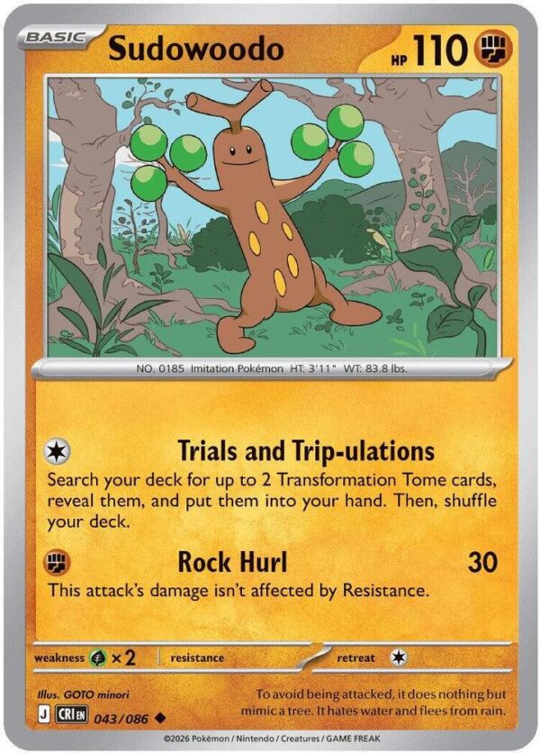 Sudowoodo 043/086 Normal ME04: Chaos Rising