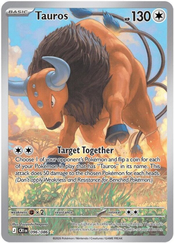 Tauros 096/086 Holofoil ME04: Chaos Rising