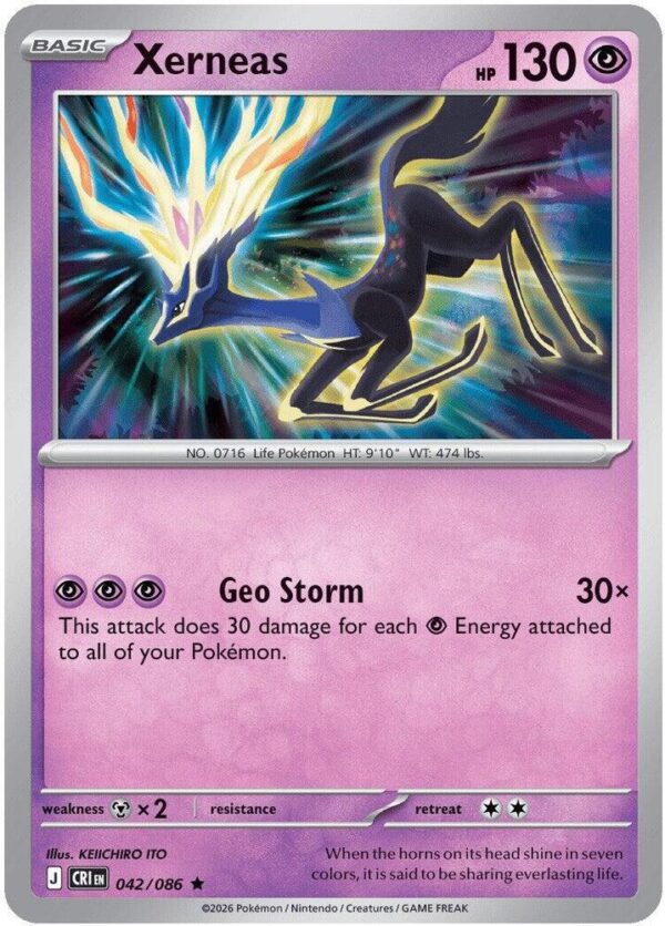 Xerneas 042/086 Holofoil ME04: Chaos Rising