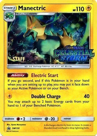 Manectric - SM130 (Prerelease) [Staff] | SM130 | Holofoil | SM Promos
