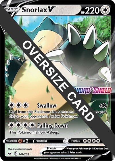 Snorlax V - 141/202 | 141/202 | Holofoil | Jumbo Cards