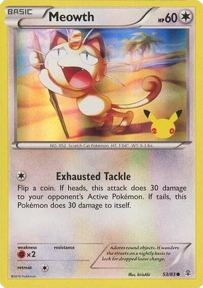 Meowth - 53/83 (20th Anniversary) | 053/083 | Holofoil | Miscellaneous Cards & Products