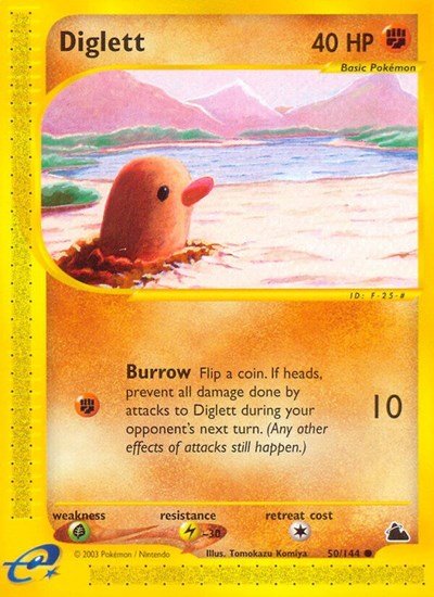 Diglett | 050/144 | Reverse Holofoil | Skyridge