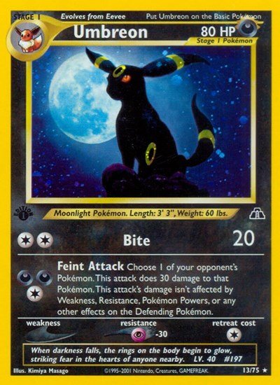 Umbreon (13) | 13/75 | 1st Edition Holofoil | Neo Discovery