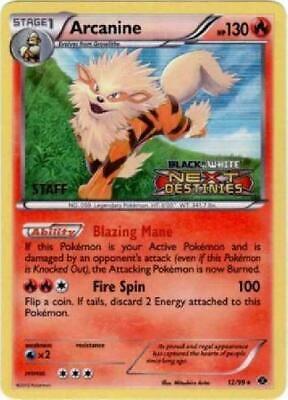 Arcanine 12/99 (Prerelease) [Staff] Holofoil Black and White Promos
