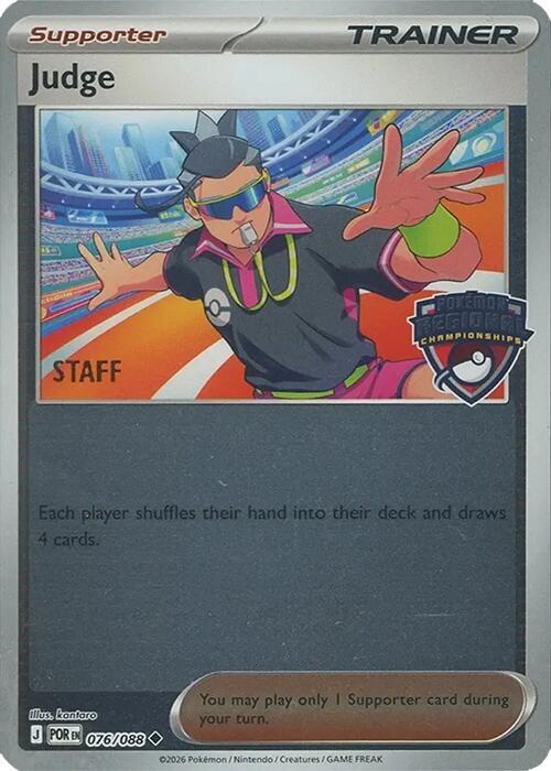 Judge 076/088 (Regional Championships) [Staff] Reverse Holofoil League & Championship Cards
