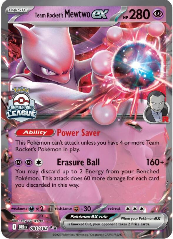 Team Rocket’s Mewtwo ex 081/182 Holofoil League & Championship Cards Team Rocket’s Mewtwo ex 081/182 Holofoil League & Championship Cards