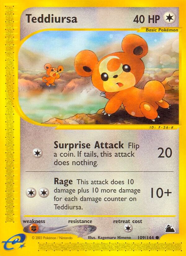 Teddiursa 109/144 Reverse Holofoil Skyridge
