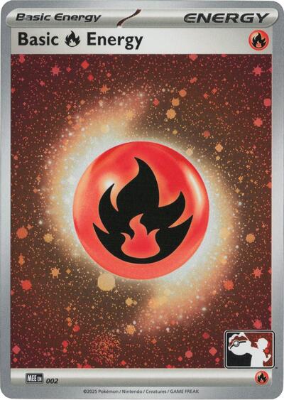 Basic Fire Energy - MEE 002 (Cosmos Holo) | 002 | Holofoil | Prize Pack Series Cards