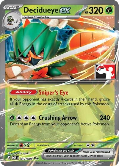 704410_400w Decidueye ex - 012/088 | 012/088 | Holofoil | Prize Pack Series Cards