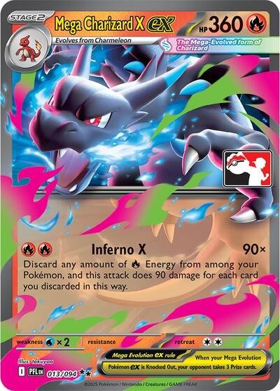 704430_400w Mega Charizard X ex - 013/094 | 013/094 | Holofoil | Prize Pack Series Cards