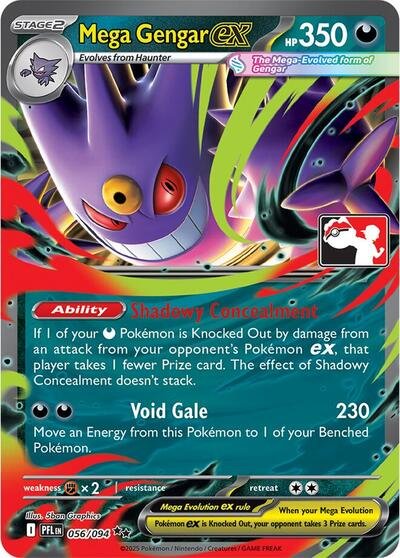 704434_400w Mega Gengar ex - 056/094 | 056/094 | Holofoil | Prize Pack Series Cards