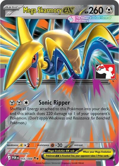 Mega Skarmory ex - 055/088 | 055/088 | Holofoil | Prize Pack Series Cards