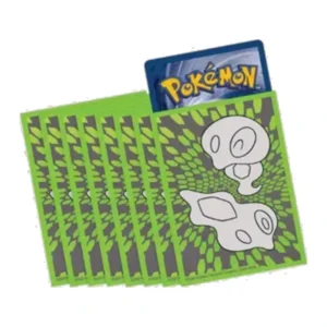 Fundas Pokemon del set Perfect Order con diseno de Cosmog en abanico