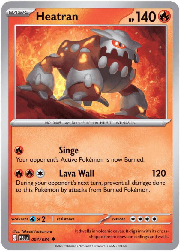 tcg-704764 Heatran | 007/084 | Reverse Holofoil | ME05: Pitch Black