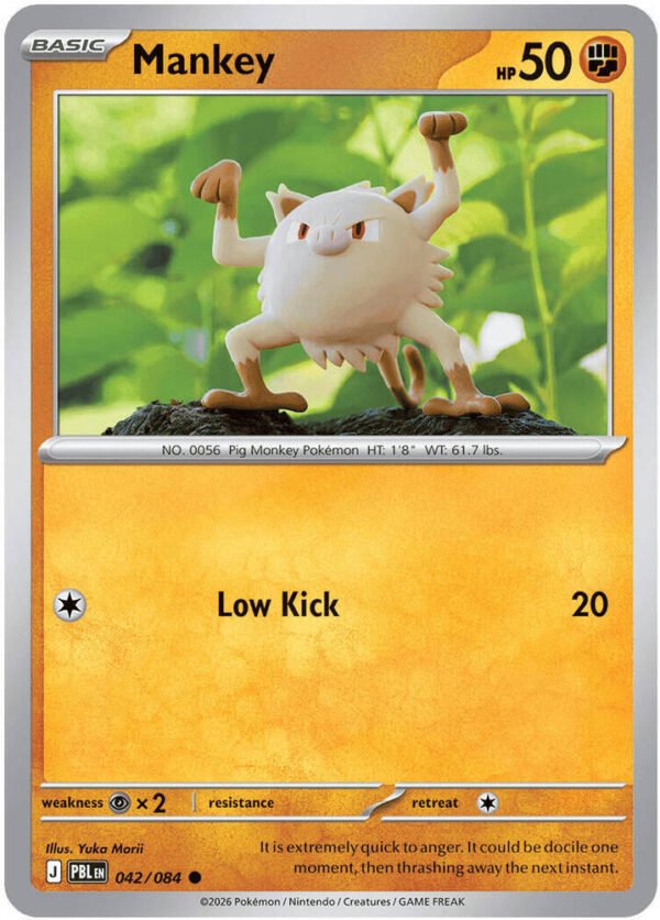 tcg-704799 Mankey | 042/084 | Reverse Holofoil | ME05: Pitch Black