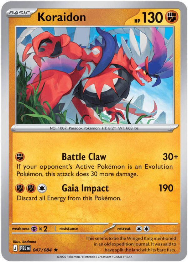 tcg-704804 Koraidon | 047/084 | Reverse Holofoil | ME05: Pitch Black
