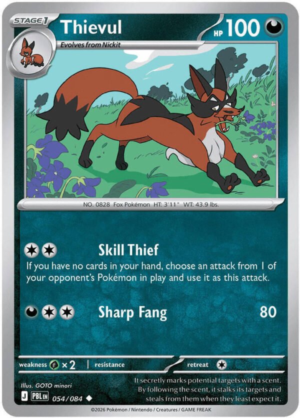tcg-704811 Thievul - 054/084 | 054/084 | Reverse Holofoil | ME05: Pitch Black