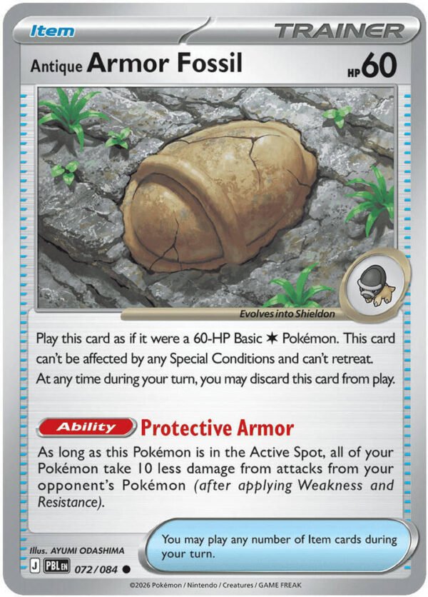 tcg-704829 Antique Armor Fossil | 072/084 | Reverse Holofoil | ME05: Pitch Black