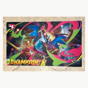 Playmat Mega Charizard X League Cup Champion de Pokémon TCG