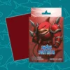 Sleeves Standard Shark Fortress rojos x100 con empaque y reverso texturizado