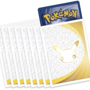Fundas Pokémon TCG 30th Celebration ETB con Pikachu blanco y dorado