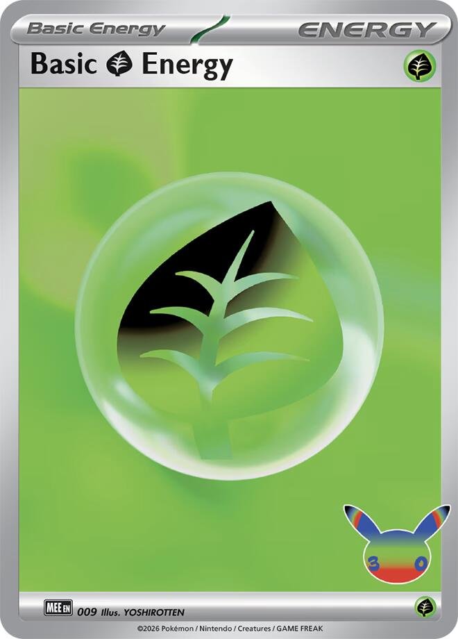 713248_in_1000x1000 Basic Grass Energy - 009 (30th Celebration) | 009 | Holofoil | MEE: Mega Evolution Energies